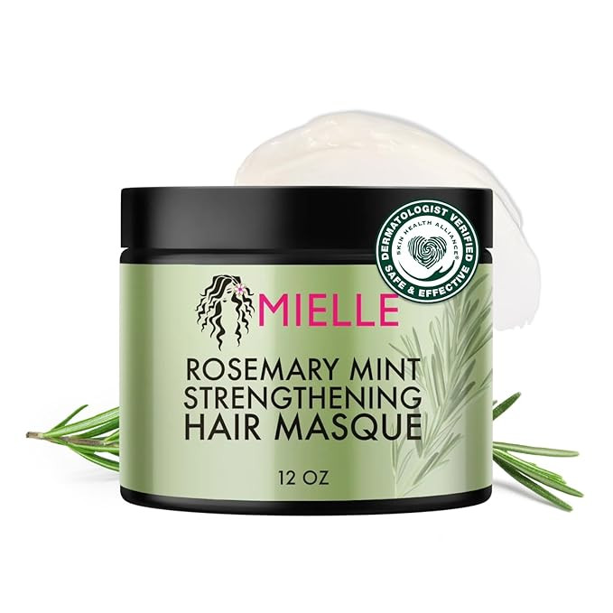 Mielle Organics Rosemary Mint Strengthening Hair Mask for Damaged Hair - Deep Conditioning Treatm... | Amazon (US)