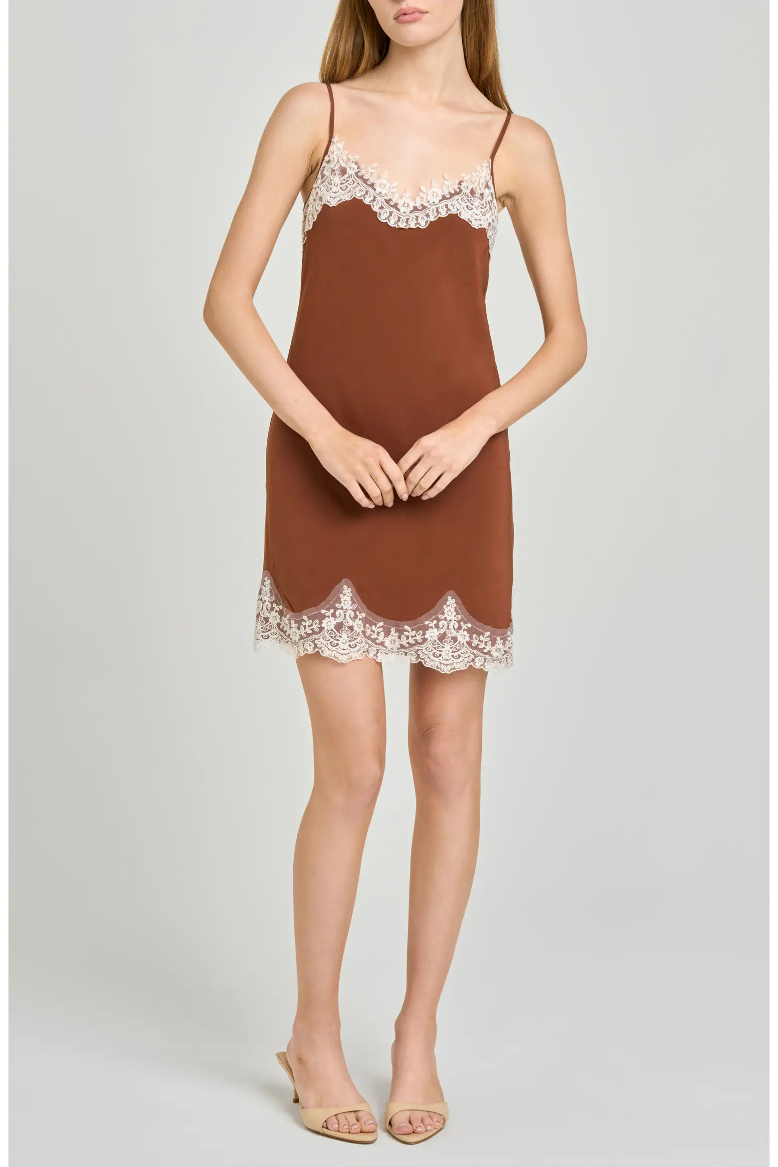 WAYF Isabelle Lace Trim Slip Dress (Women) | Nordstrom | Nordstrom