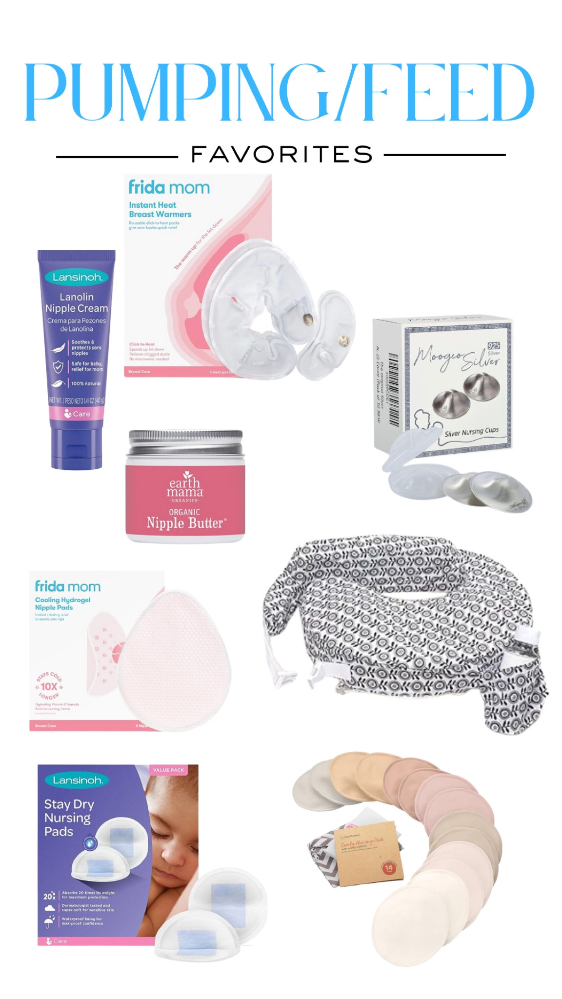 pumping favorites, nipple butter, nipple cream, silverettes, nipple cooling pads, reusable nursing pads, disposable nursing pads, nursing pads, my breast friend, breastfeeding pillow

#LTKBaby #LTKBump #LTKHoliday