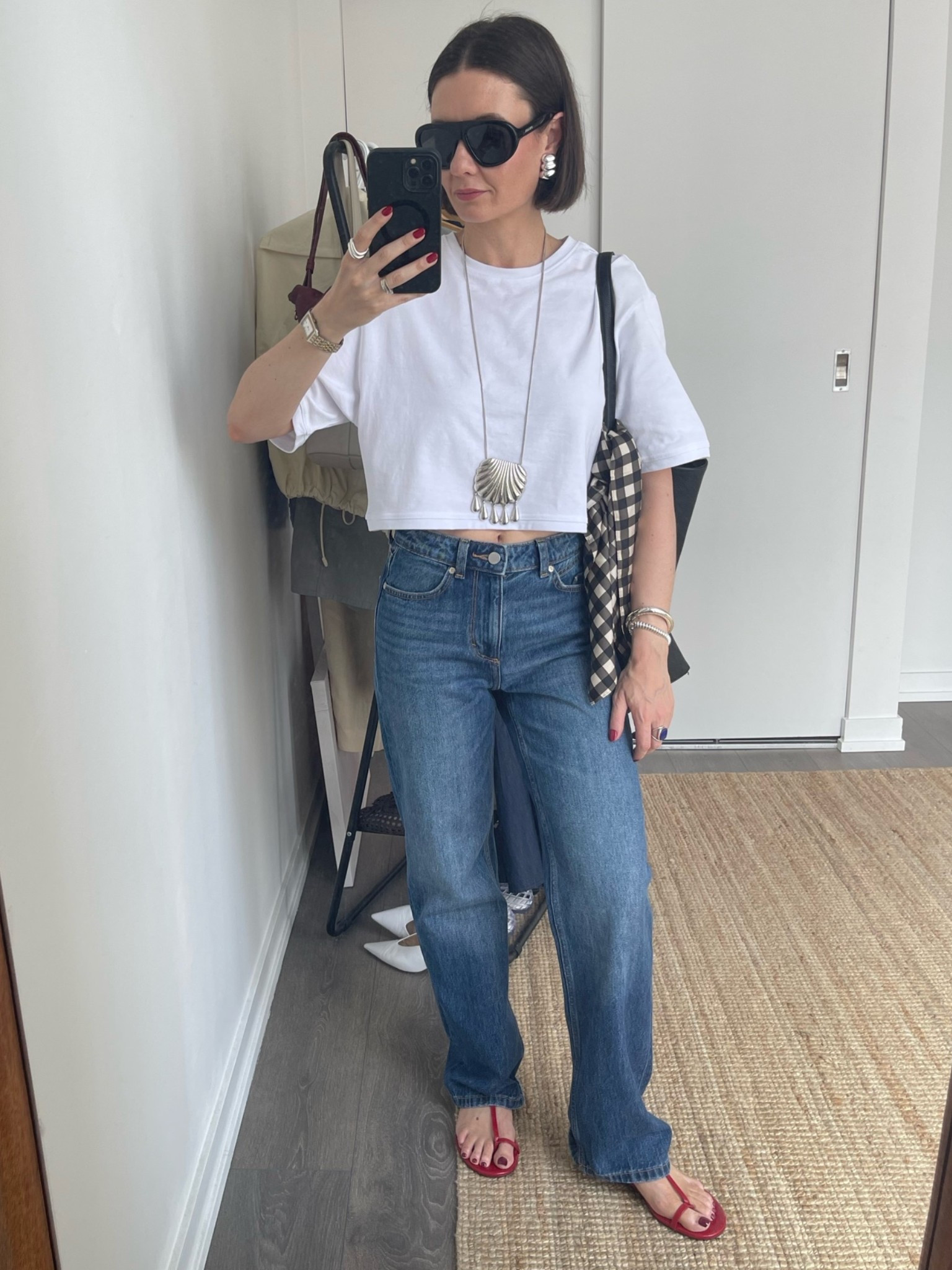 Full Zara outfit - tee (S), jeans (size 0), sandals are tts

#LTKcanada #LTKsummer #LTKjeans