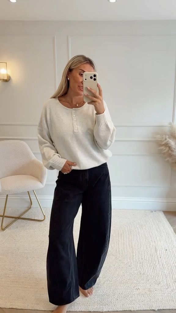 Had to get the knit & jeans in another colour 😍

Henley, knitwear, autumn outfit, denim, black jeans, transitional outfit

#LTKuk #LTKautumn #LTKstyletip
