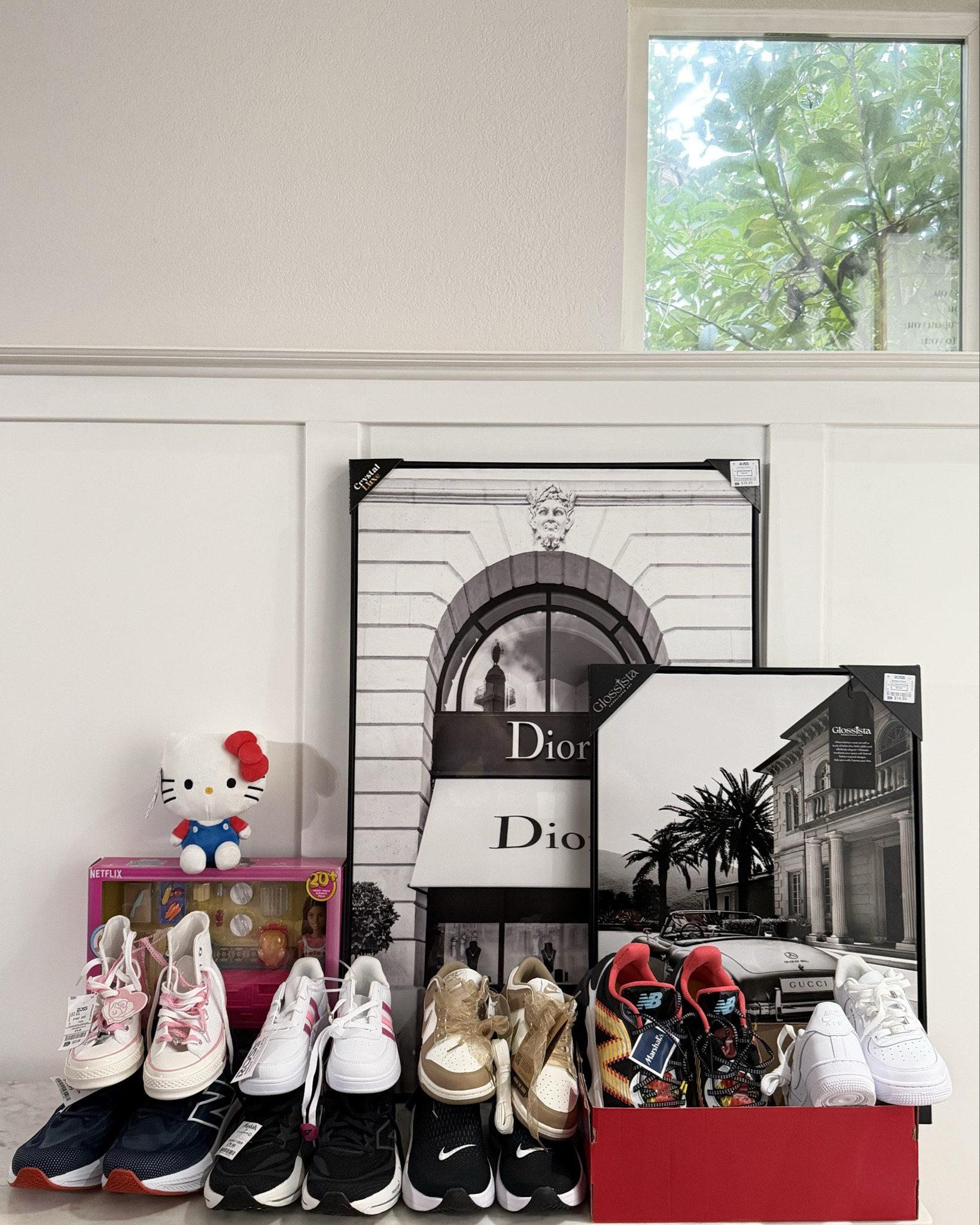 Happy Tuesday!☺️ Made a trip to @rossdressforless & @Marshalls and this is my haul!!🙌😍 They had lots of great shoes available that I was able to find for almost my whole family!!🥰 I got a pair of New Balance sneakers for my teenage son that run $170, got a deal $79.99 ( over 50% Off ) and he loves how comfortable they are!!🥰 Found them at a couple of places on sale for you if you’re looking for men shoes, one is 50% Off!!☺️ My youngest daughter loves Hello Kitty and Barbie, so got her this plush plus this Barbie Netflix playset that has color change, and a pair of sneakers! My oldest daughter loves Converse and got these cute Valentine’s pink lace, heart on patch, rose pattern with heart charms, & red hearts on the bottom of shoes!💕😄 It has a to & from tag on them for gifting!💝😊 These wall art pieces are so fun to add to your walk in closet or teen room!!🤩 I found some of these on clearance, deals, & sales that I linked for you!☺️ Have you been to Ross lately?🤔

#rossfinds #shoppinghaul  #clearancefinds #targetclearance #sneakerhaul #rossdressforless 
Shoe deals, Nike haul, New Balance haul, shoe haul, shoe clearance, Barbie clearance, designer wall art, wall art, Ross, haul, men sneakers, kids sneakers, women sneakers 


#LTKshoecrush #LTKsalealert #LTKmens