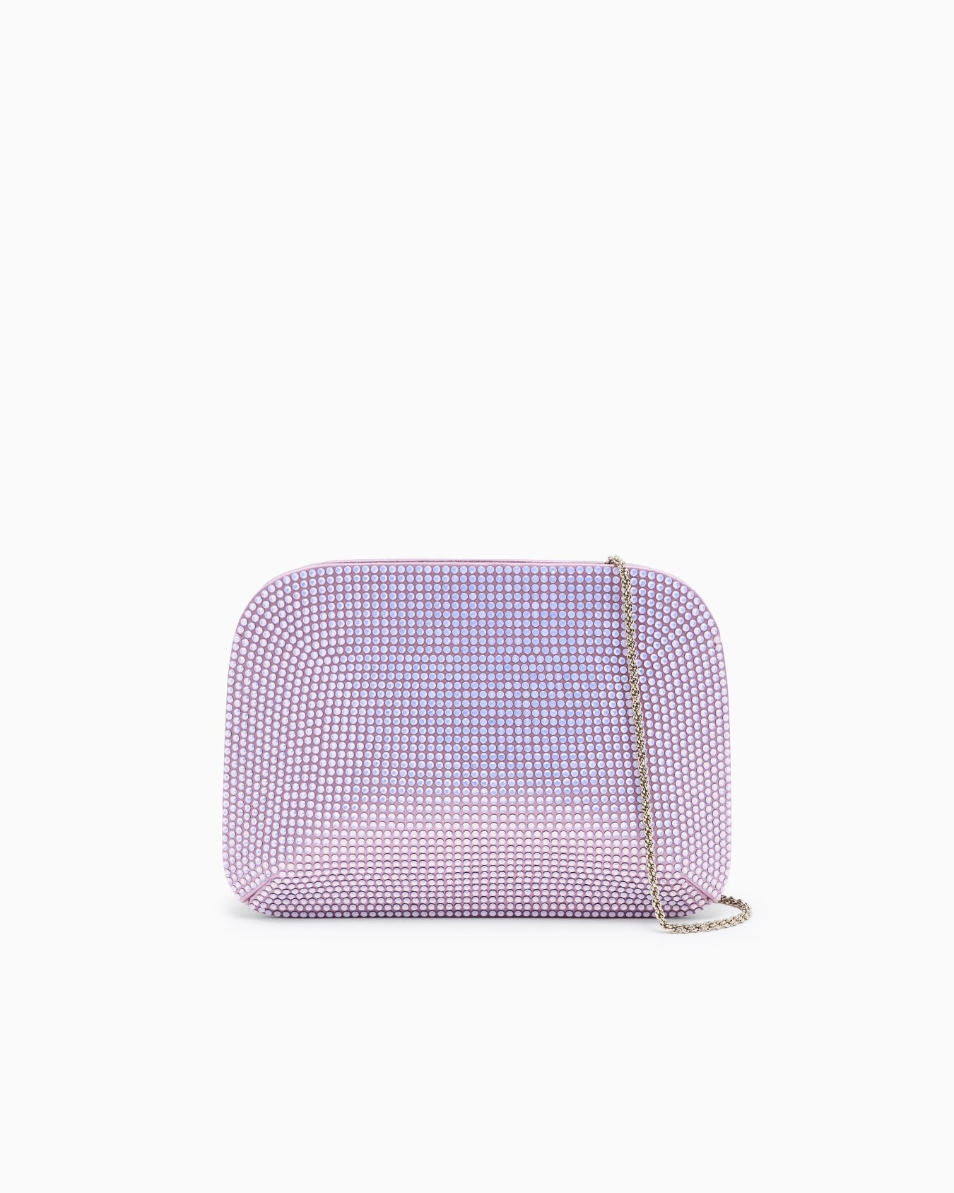 La Prima satin and opal rhinestone clutch bag | Armani US