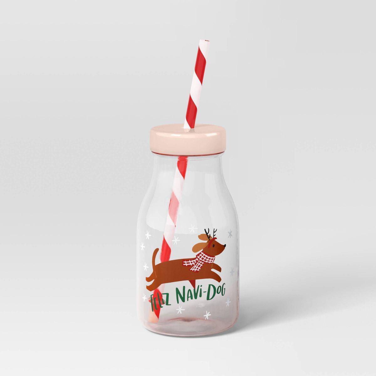 12oz Holiday Copper Feliz Navi Dog Tumbler with Straw - Wondershop™ | Target