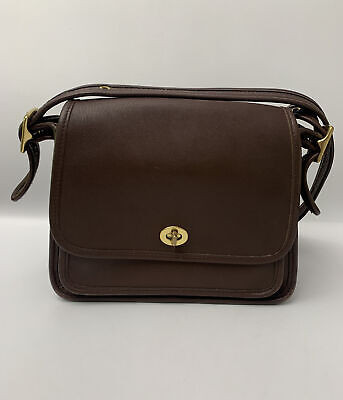 Vintage Coach 9061 Rambler Crossbody Bag Made In USA -Brown | eBay US
