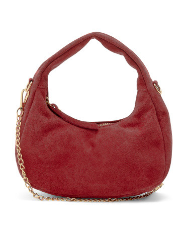 Made In Italy Suede Shoulder Bag | TJ Maxx