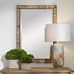 Cocos Dark Gold 27 3/4" x 41 1/2" Rectangular Wall Mirror | Lamps Plus