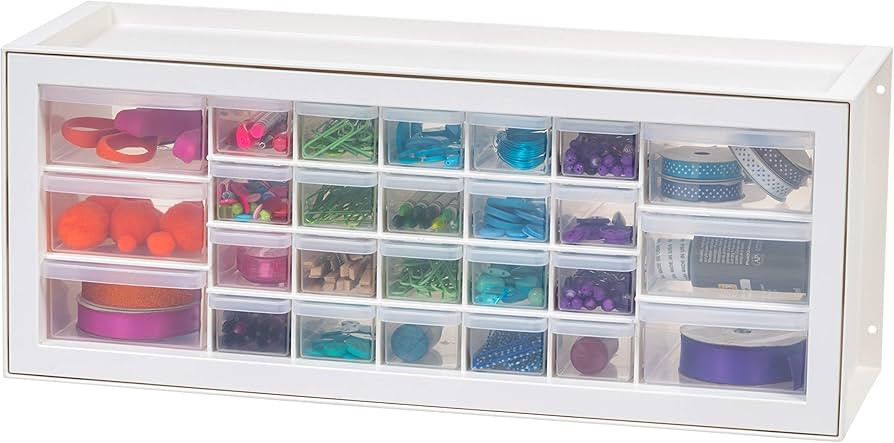 IRIS USA Plastic Drawer Storage Organizer, 26-Drawer Teacher Toolbox Bead Small Parts Organizer C... | Amazon (US)