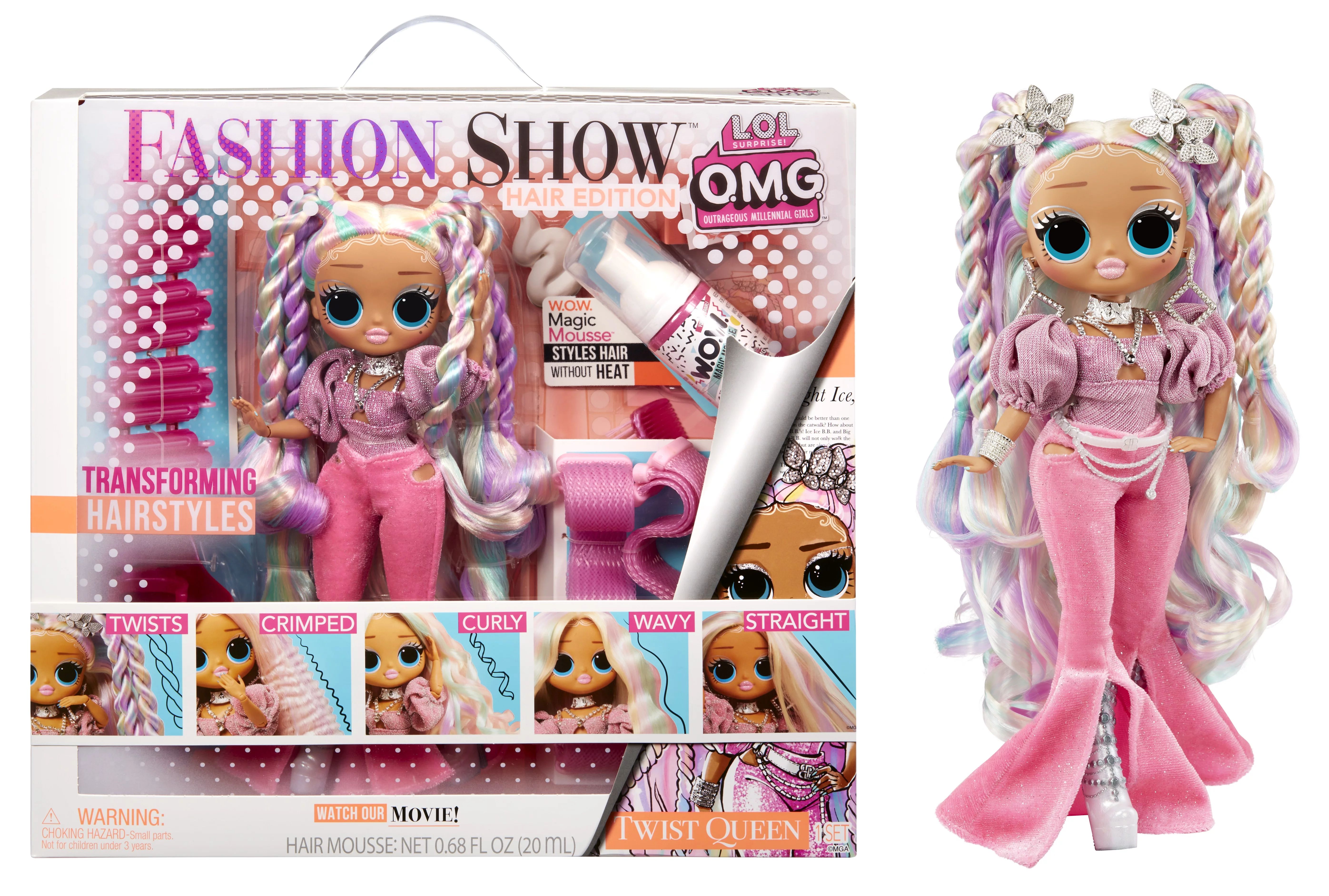 LOL Surprise OMG Fashion Show Hair Edition Twist Queen Fashion Doll with Magic Mousse, Transformi... | Walmart (US)