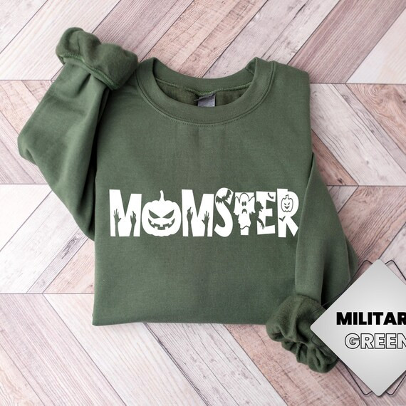 Momster Sweatshirt, Halloween Mom Sweatshirt, Women Halloween Shirt, Halloween Gifts, Fall Sweats... | Etsy (US)