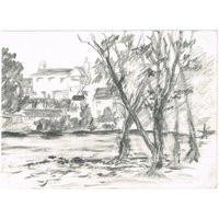 Vintage Original 1950S/1960S Pencil Sketch Drawing Picture Of Countryside Trees By J Hornby | Etsy (US)