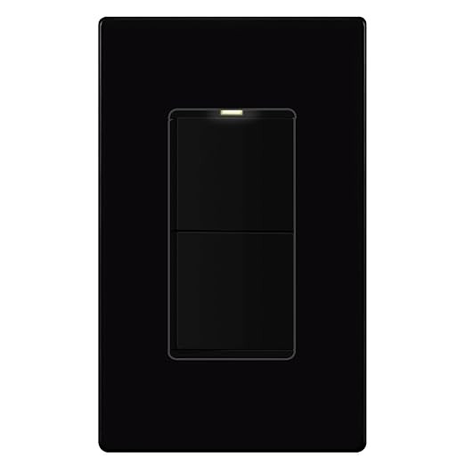 LIDER Minimalist Design Matte Finish Lighted Double Switch with Screwless Wall Plate, Combination... | Amazon (US)