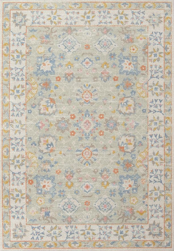 Momeni Anatolia Area Rug, 5 ft 3 in x 7 ft 6 in, Light Blue | Amazon (US)