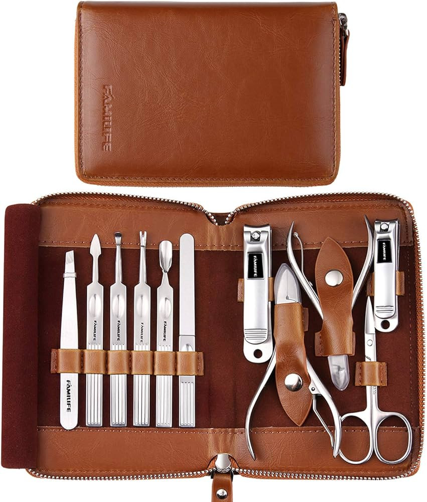 Manicure Set, FAMILIFE Professional Manicure Kit Nail Clippers Set 11 in 1 Stainless Steel Pedicu... | Amazon (US)