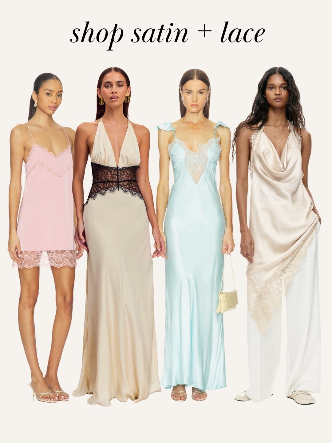 Satin and lace trend! Dresses and tops so pretty for spring 

#LTKSeasonal