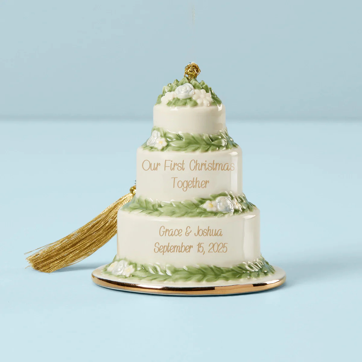 Personalized 1st Christmas Cake Ornament | Lenox