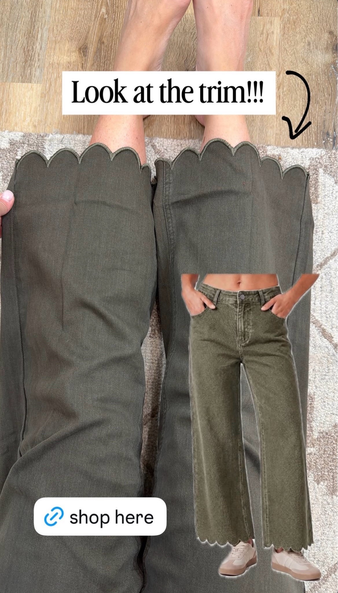 Look at the trim on these denim pants! Love the army green!

#LTKootd #LTKSeasonal #LTKdayinmylife