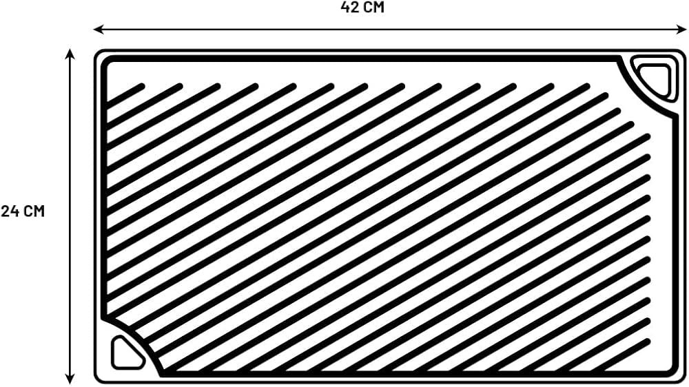 Lodge LDP3 Cast Iron Rectangular Reversible Grill/Griddle, 9.5-inch x 16.75-inch, Black | Amazon (US)