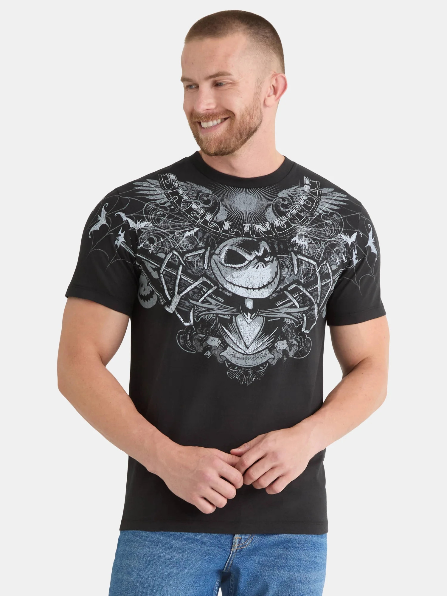 Nightmare Before Christmas Men's and Big Men's Graphic Tee with Short Sleeves, Sizes XS-3XL | Walmart (US)