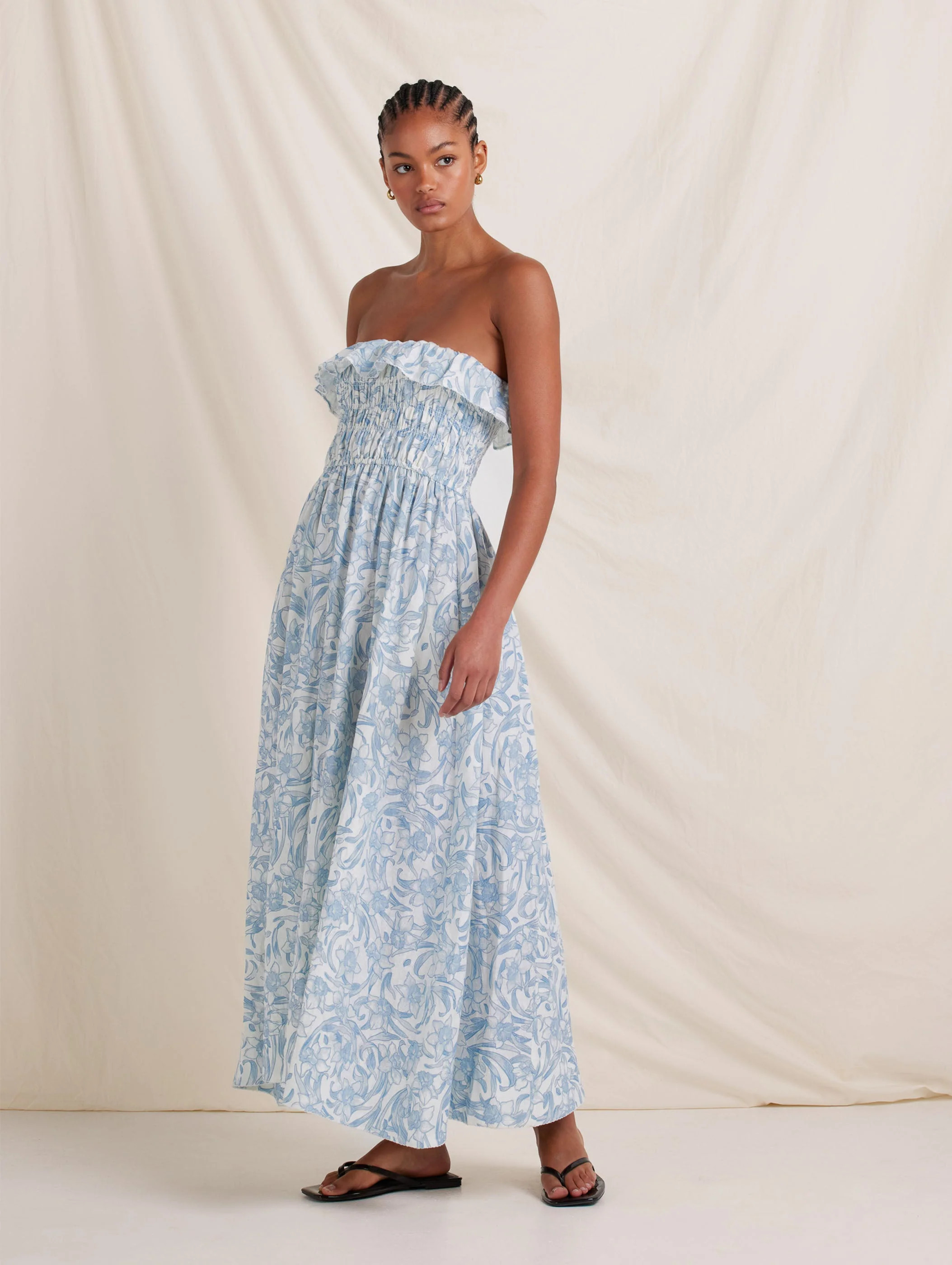 Shirred Midi Dress | Peony Swimwear