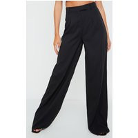 Tailored Woven Wide Leg Pants, Black | PrettyLittleThing US