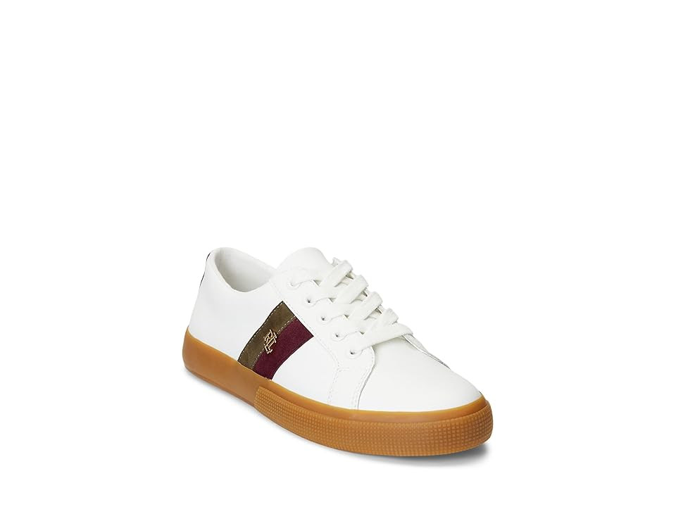 LAUREN Ralph Lauren Janson (Snow White/Vintage Burgundy/Botanic Green) Women's Shoes | Zappos