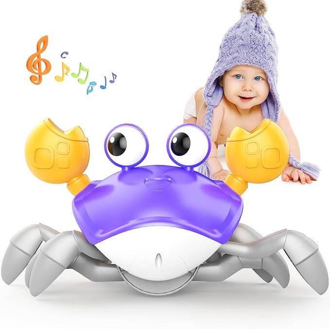 Yeaye Crawling Crab Baby Toys Infant - Tummy Time Toy Gifts for 3 4 5 6 7 8 9 10 11 12 Boy Girl w... | Amazon (US)