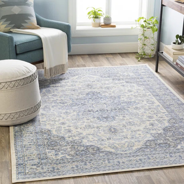 Hilyard Oriental Blue/Gray/Beige Area Rug | Wayfair North America