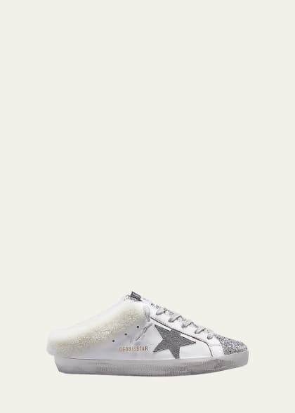 Golden Goose Superstar Sabot Mesh Glitter Slide Sneakers | Bergdorf Goodman