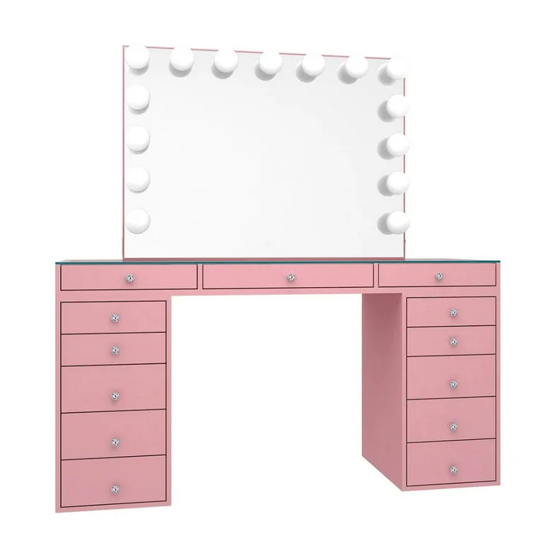 Impressions Vanity Desk,Slaystaion Pro 2.0 Makeup Vanity Table with Vanity Mirror, Bundle Item(Li... | Walmart (US)