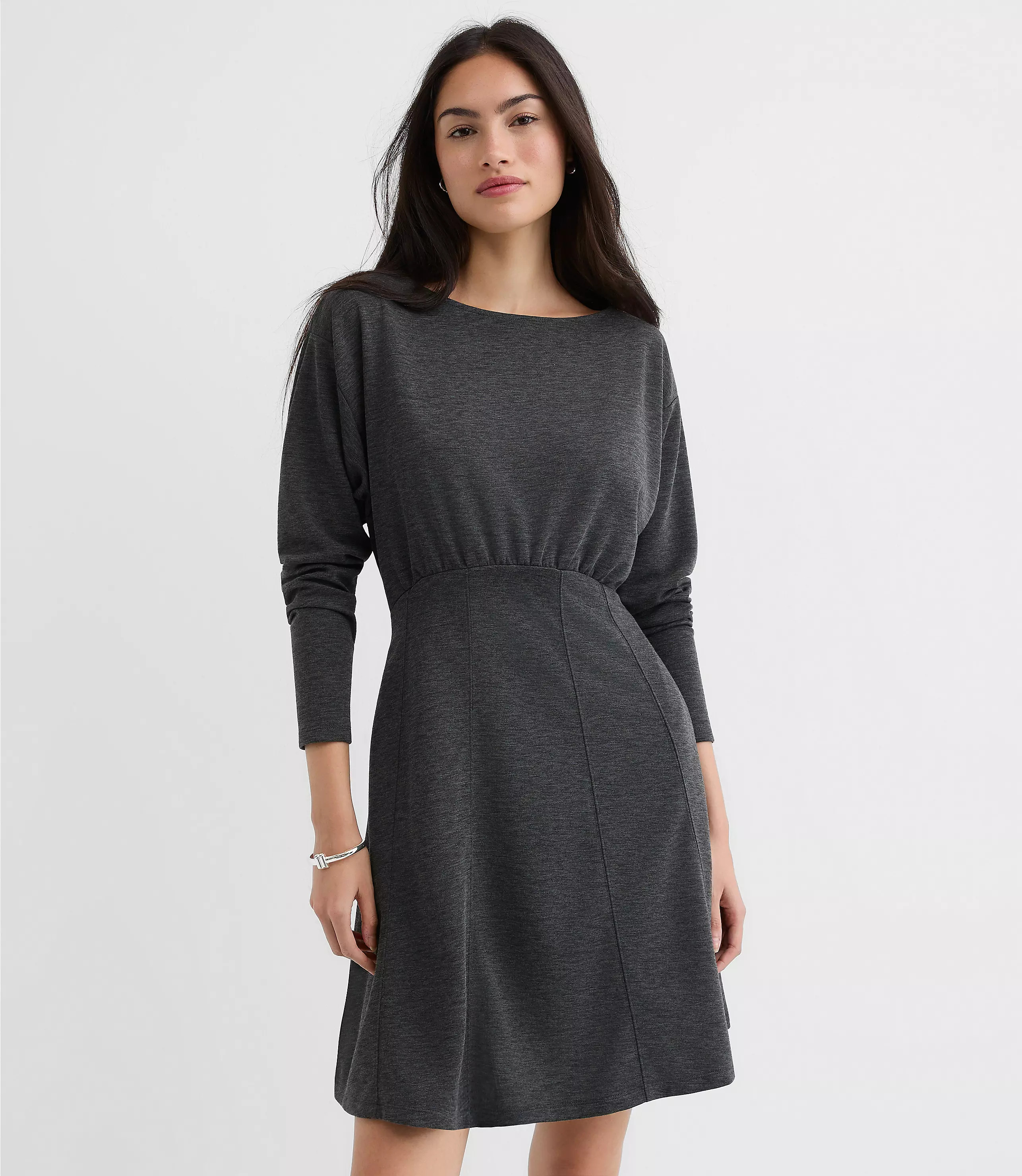 Seamed Sweatshirt Mini Pocket Dress | LOFT