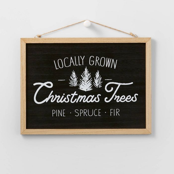 Farm Fresh Tree Hanging Sign Black - Wondershop™ | Target