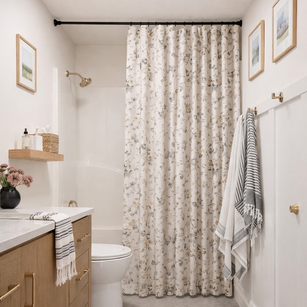 Bathroom curtain inspo