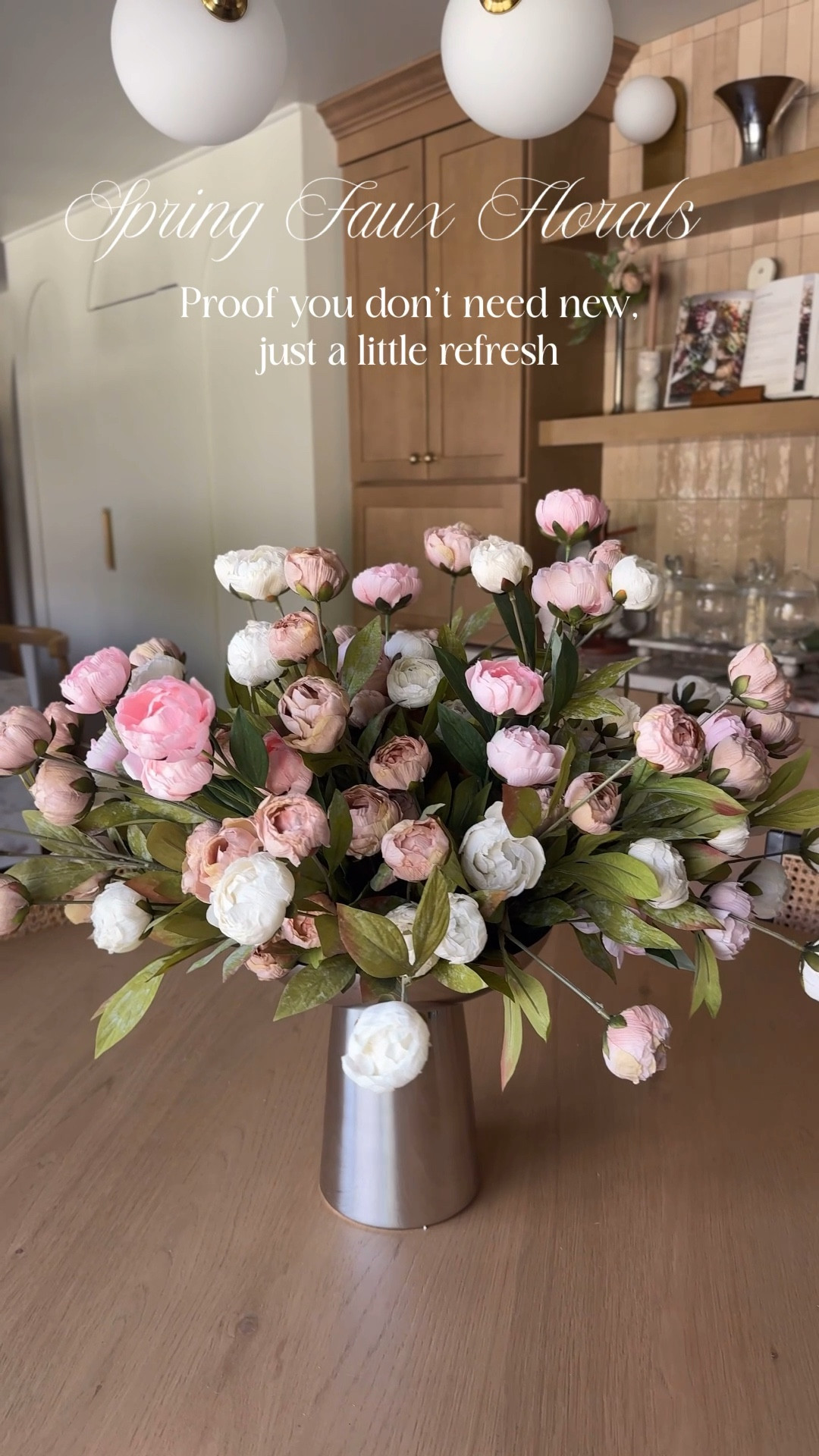 Same peonies, just a little spring refresh by mixing the colors and now they look even more full and realistic 🌸💐 it’s wild what a small change can do

Comment PEONIES and I’ll send you the link 

#LTKspring #LTKSeasonal #LTKHome
