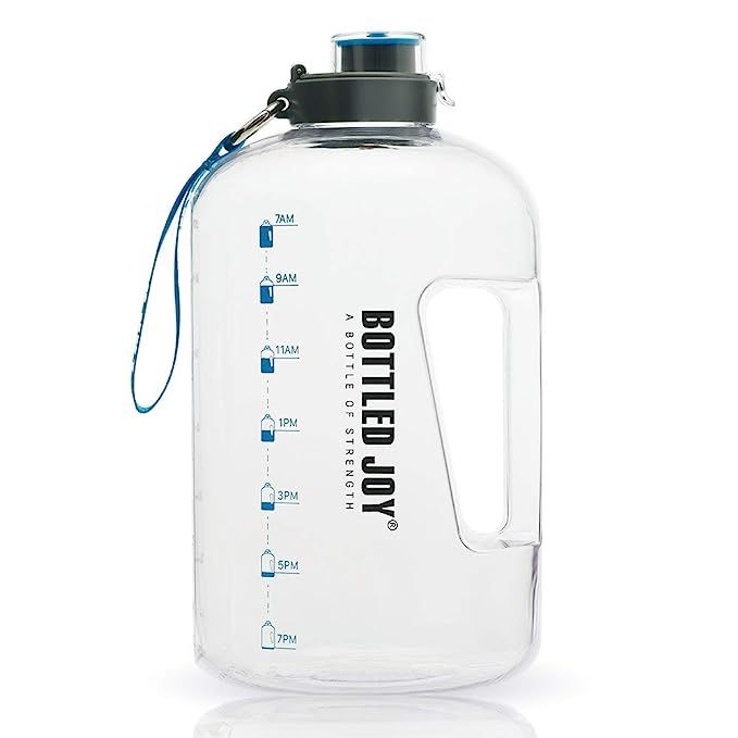 BOTTLED JOY 1 Gallon Water Bottle, BPA Free Large Water Bottle Hydration with Motivational Time M... | Amazon (US)