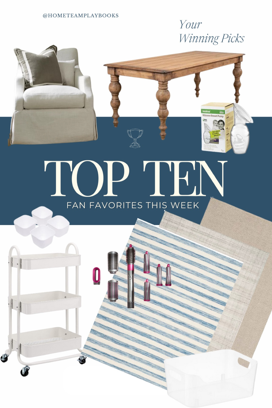 So many grab favorites from the wayday sale last week! I love all the furniture and rugs yall picked - so many I have in my one home! 

1. Larkin swivel dupe - performance fabric swivel chair
2. Grogeous turned leg dining table (Arhaus dining table dupe)
3. Karrie Locher nursing cart
4. Dyson airwrap dupe 
5. Blue striped rug
6. West Elm Lumini Easy Care Rug dupe 
7. Ballard Designs Herringbone rug dupe
8. Breastfeeding must have - HAAKA
9. Affordable storage trays for nursing cart or drawer dividers 
10. My go to organizing bin with handles - affordable, washable and sturdy 

Organize Nashville is now Home Team 🏆💙✨ Same team, new mission to equip families to manage home and family life. 



#LTKFamily #LTKSaleAlert