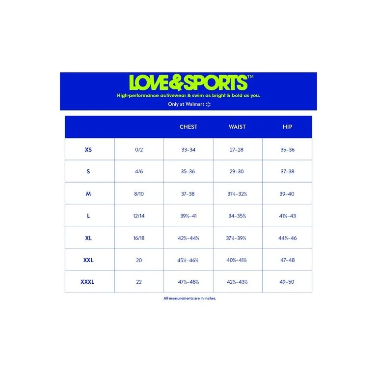 Love & Sports Women’s Color Band Sports Bra, Sizes S-XXXL - Walmart.com | Walmart (US)