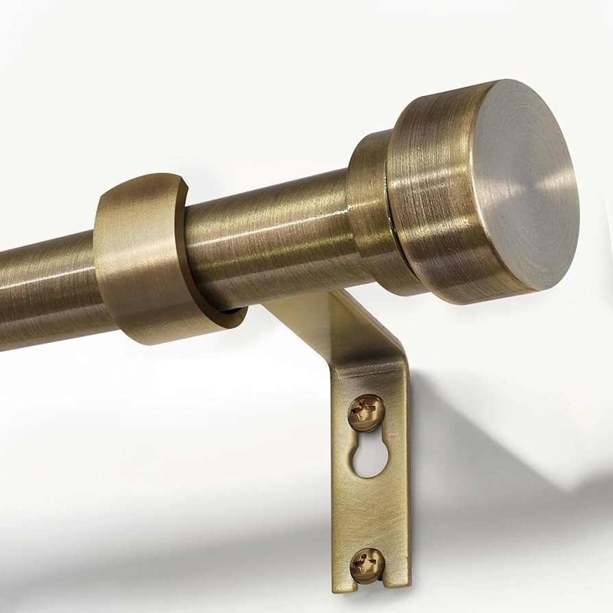 Antique Bronze Curtain Rods for Windows 72 to 144 Inches Adjustable Length Heavy Duty 1" Diameter... | Amazon (US)