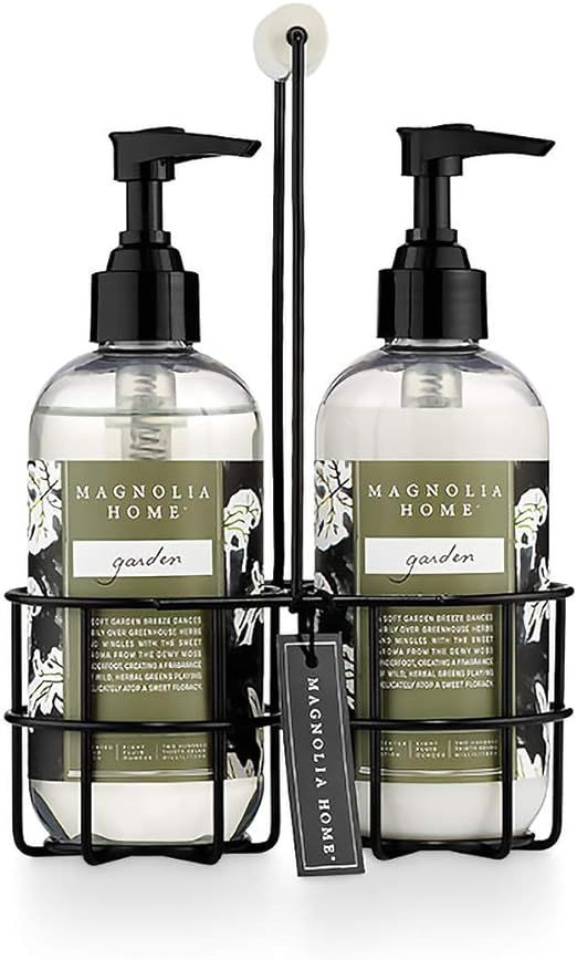 Magnolia Home Fragrance Garden Scent 8 Ounce Hand Wash and Lotion Sink Caddy Set | Amazon (US)