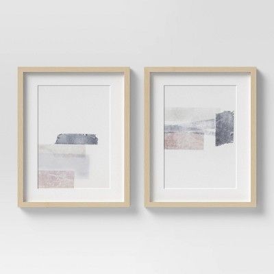 (Set of 2) 16" x 20" Neutral Collage Framed Wall Art - Threshold™ | Target
