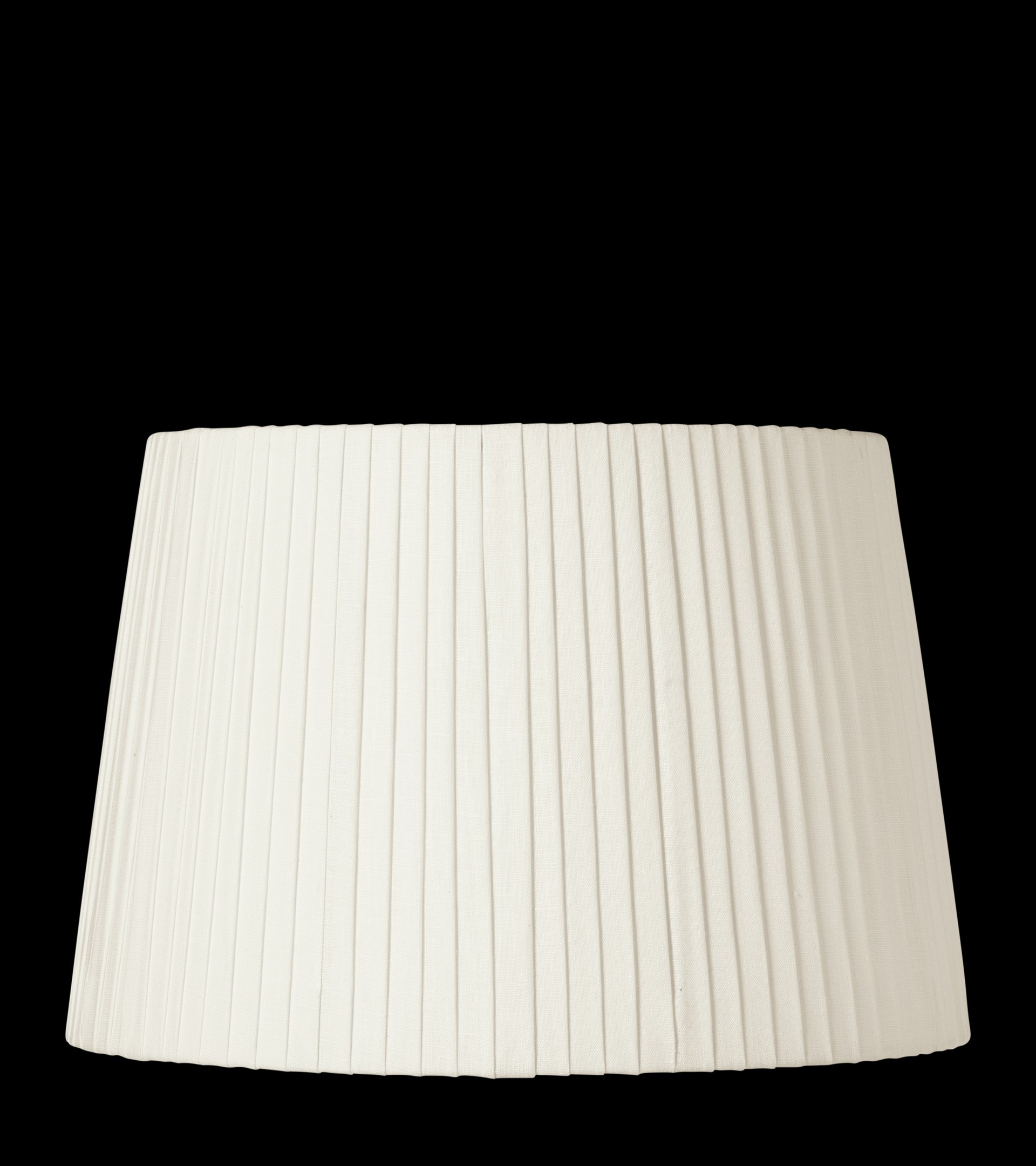 15.5in Pleated Linen Lampshade - Off White | OKA US