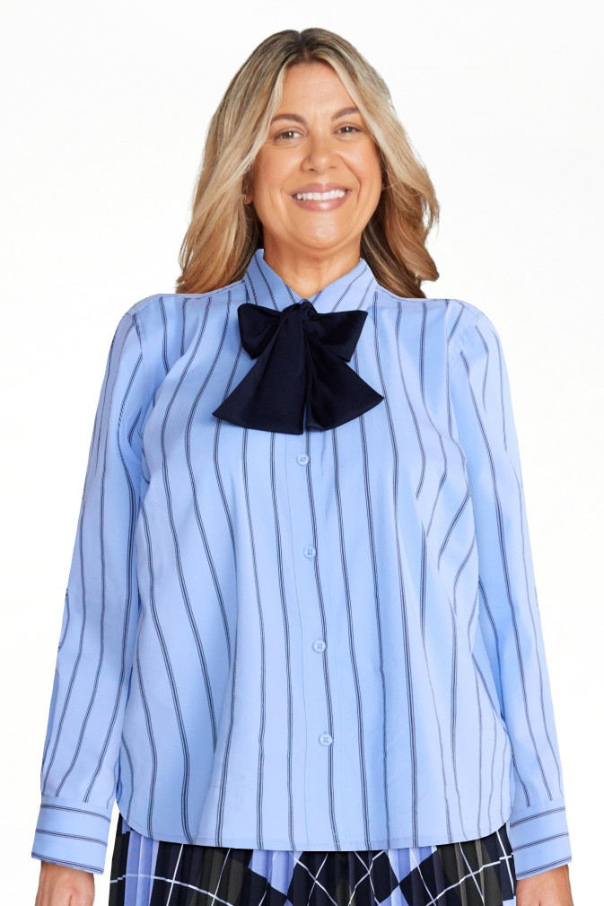 Free Assembly Women's and Women's Plus Button Front Shirt with Satin Tie, Sizes XS-4X | Walmart (US)