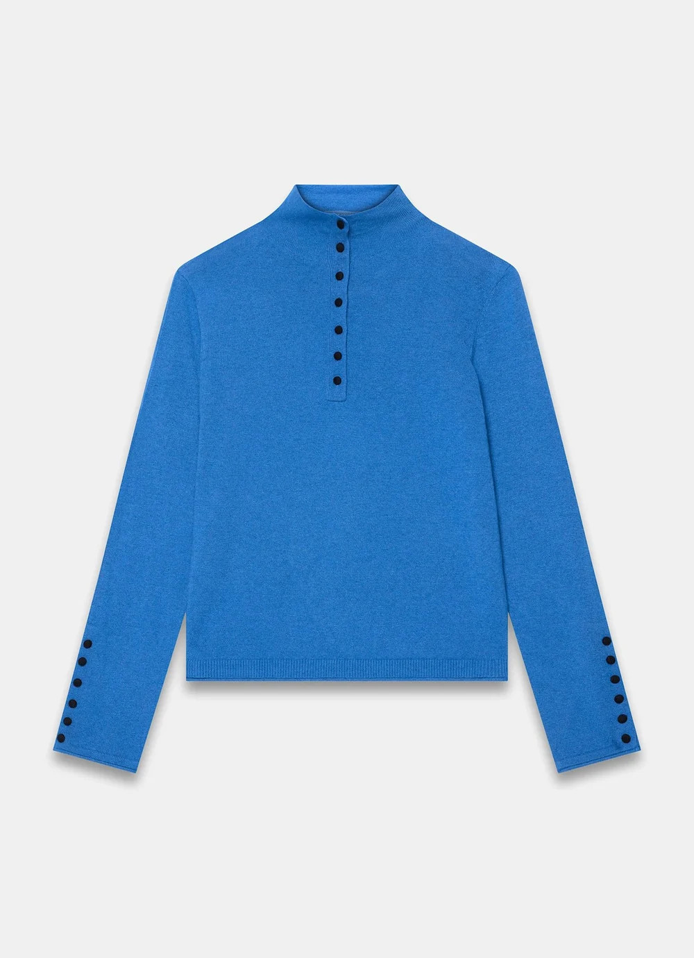 Blue Funnel Neck Knit Top | Mint Velvet - ROW