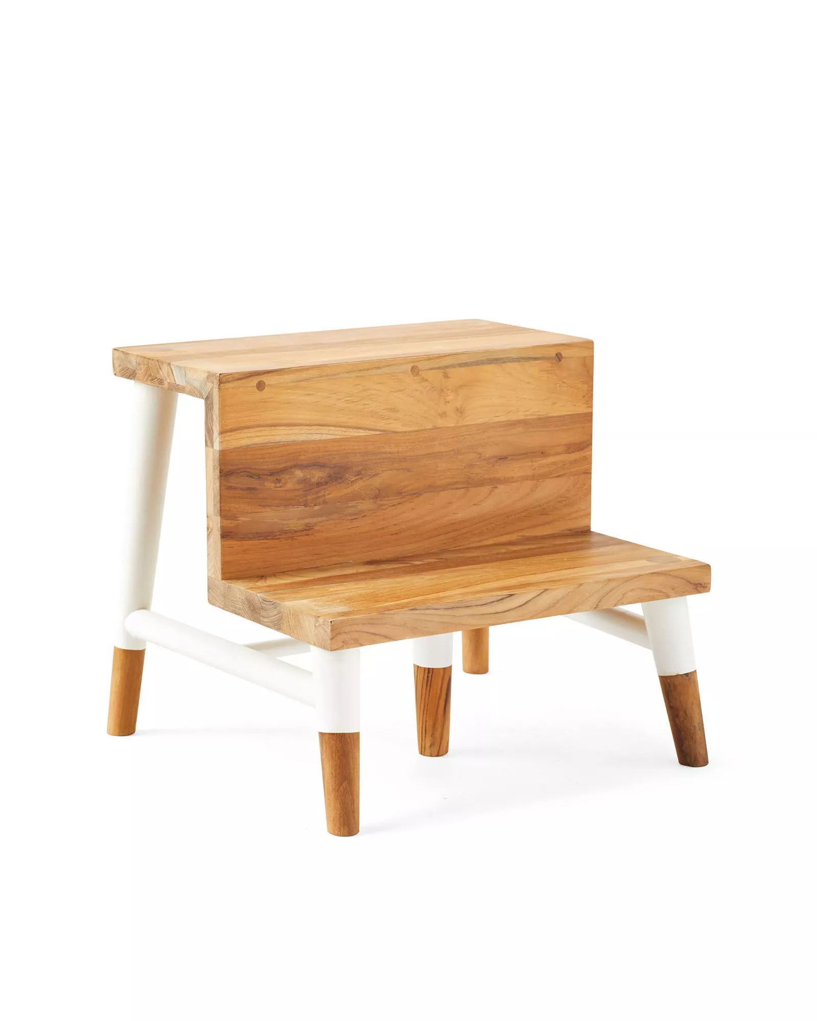 Serena and lily teak outlet step stool dupe