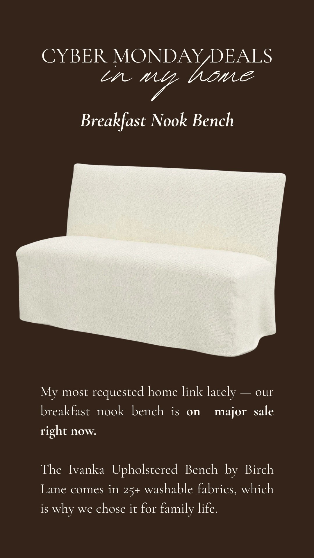 Our most-asked-about breakfast nook bench 🤍 timeless, comfy & on sale

#LTKHome #LTKCyberWeek #LTKSaleAlert