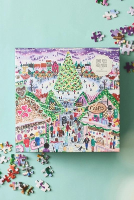 Michael Storrings Holiday Village Market 1000-Piece Foil Puzzle | Anthropologie (US)