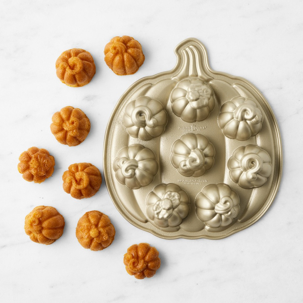 Nordic Ware Nonstick Cast Aluminum Pumpkin Bitelet Pan | Williams-Sonoma