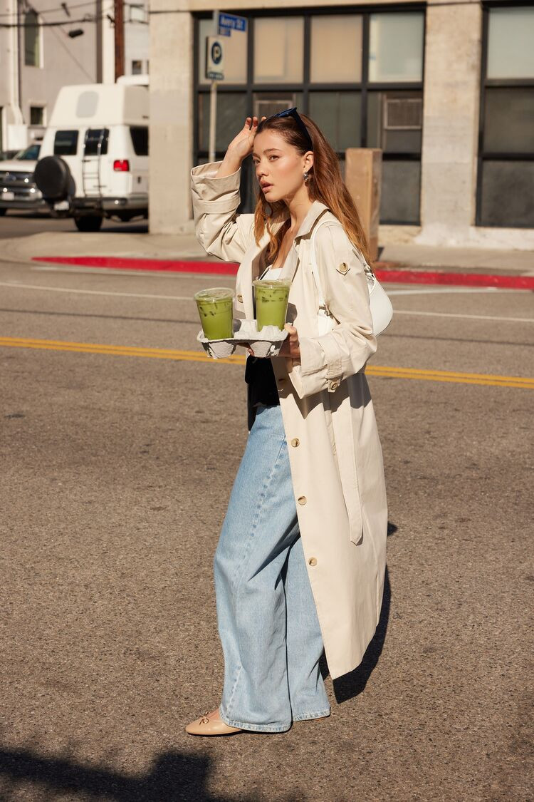 Tie-Front Notched Trench Coat | Forever 21 (US)