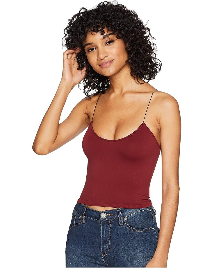 Free People Seamless Skinny Strap Crop Cami | Zappos