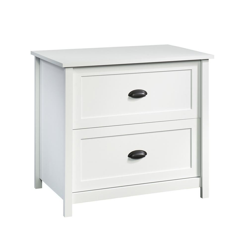 County Line Soft White Decorative Lateral File Cabinet with 2-Drawers | The Home Depot